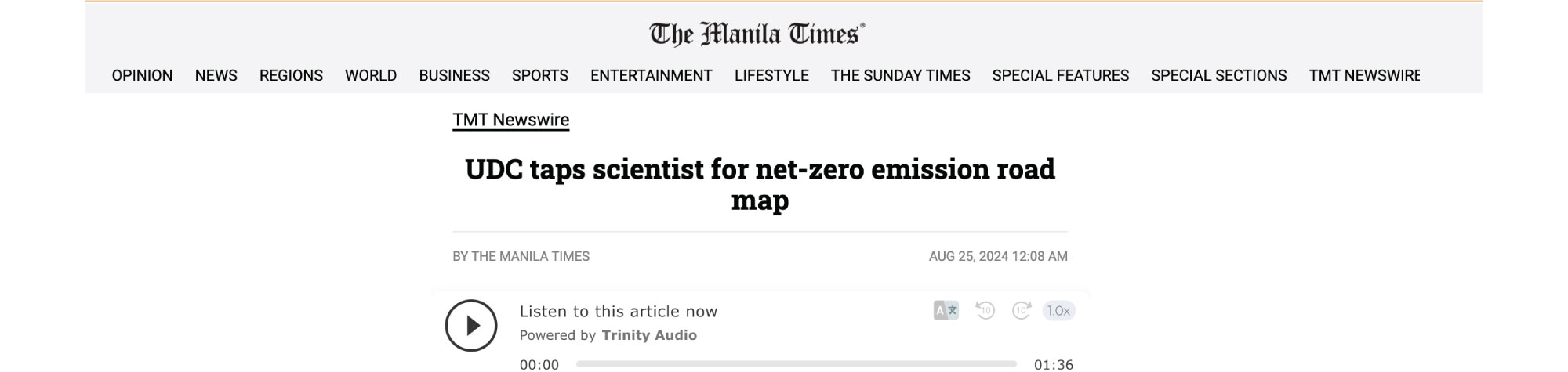 UDC taps scientist for net-zero emission road map