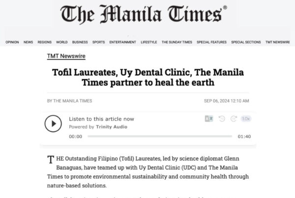 Tofil Laureates, Uy Dental Clinic, The Manila Times partner to heal the earth